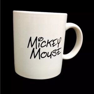MICKEY MOUSE Coffee Cup MUG Signature MONOGRAM Disney